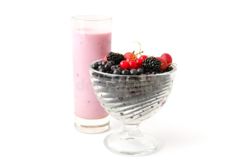 Yoghurt and berries mix