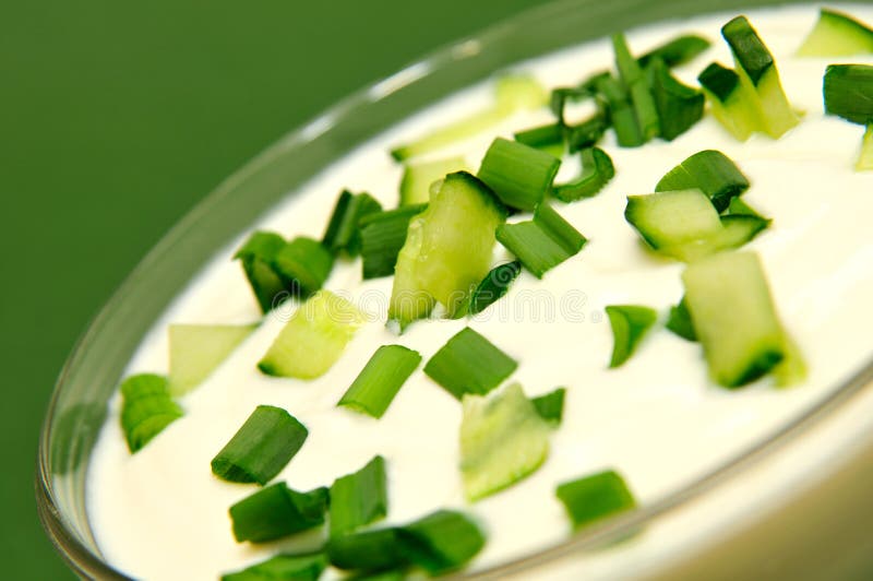 Yoghurt with cucumber