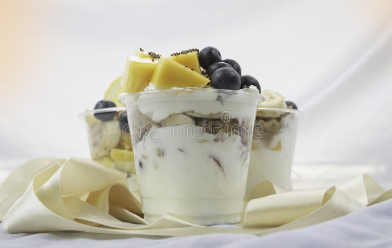 Yoghurt with Mixed Fruit,healthy Diet Food Stock Photo Image of homemade, liquid 245519004