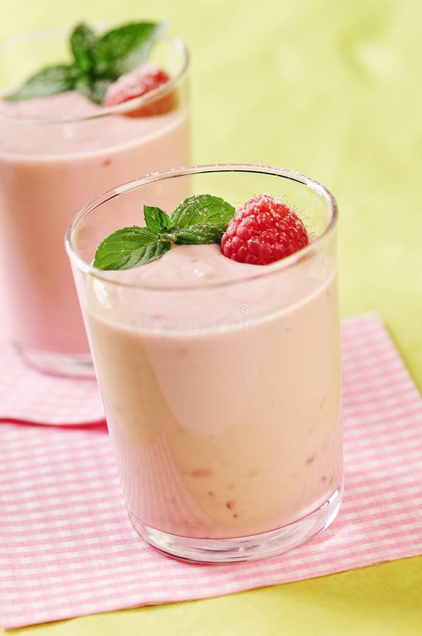 Yoghurt Quark Razberry Dessert Stock Photo Image of gourmet, mint
