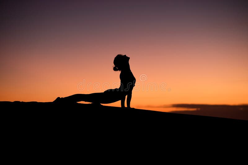 Yogi Master Silhouette on the beach royalty free stock image