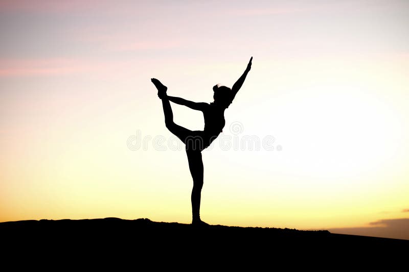 Yogi Master Silhouette on the beach royalty free stock photography