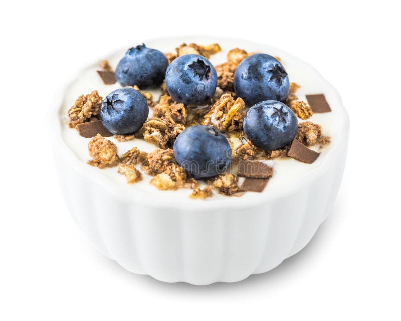 Yogurt with Blueberries and Muesli Stock Photo Image of cereal, fresh