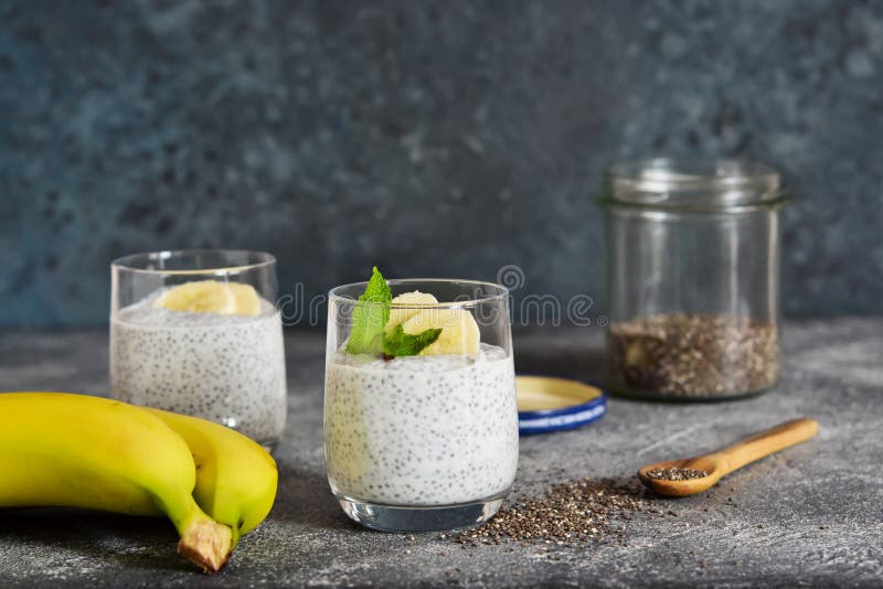 Yogurt with Chia Seeds for Breakfast Stock Image Image of seeds, food