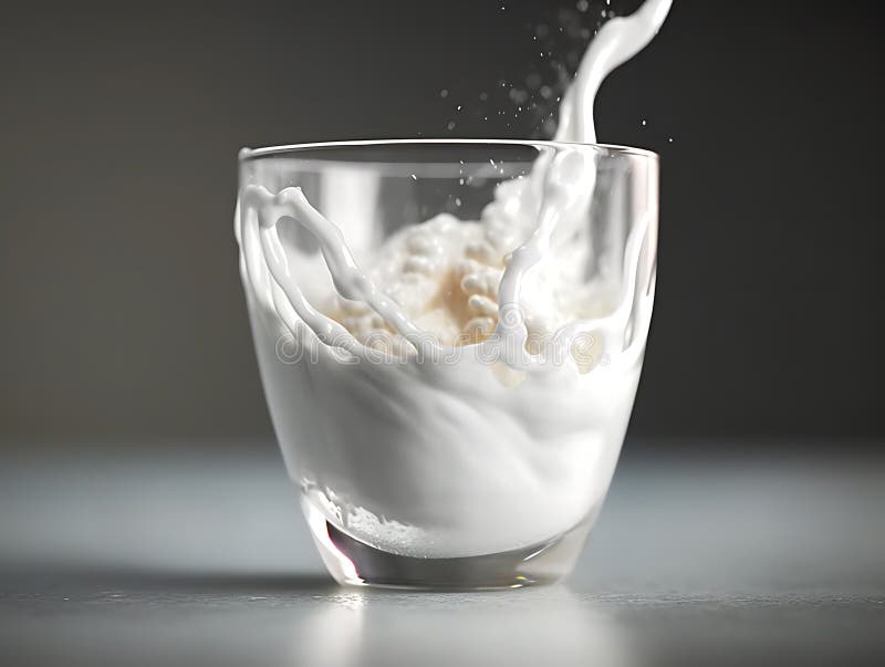 Yogurt Drink Mixed with Water and Salt. AI Generative Stock