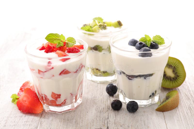 Yogurt and fruit
