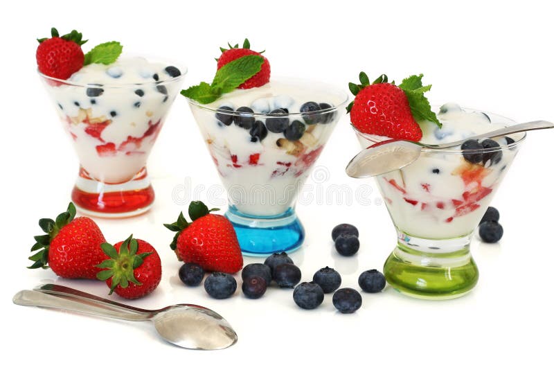 Yogurt and fruits parfait