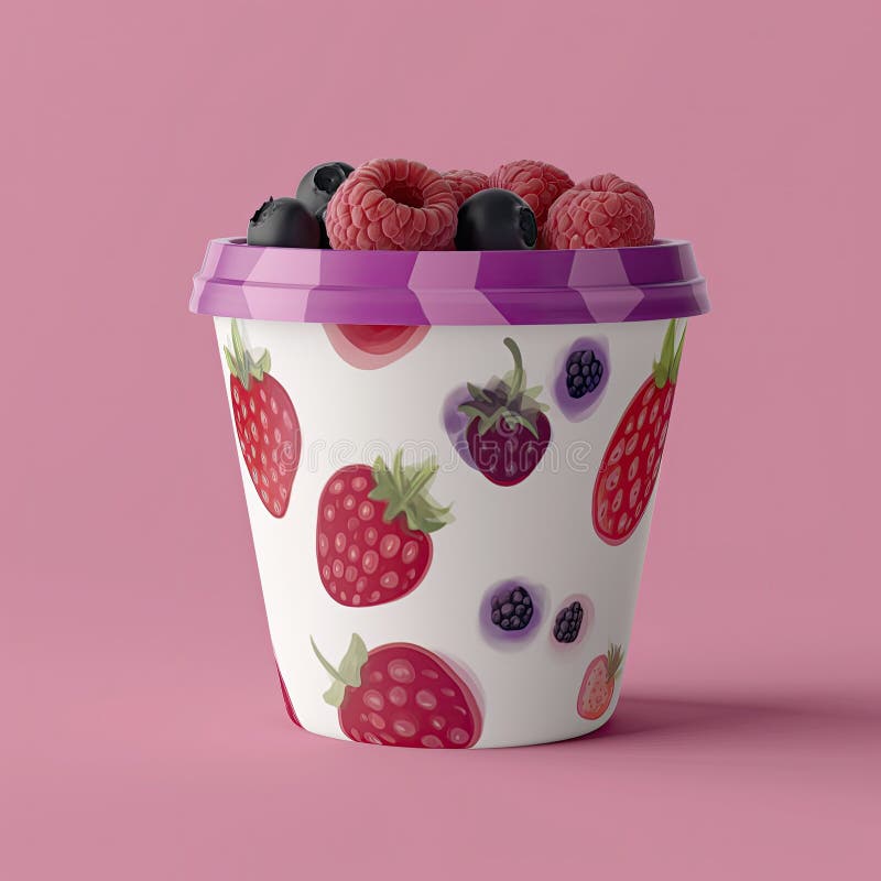 Yogurt packaging mockup stock photo. Image of butter 303942094