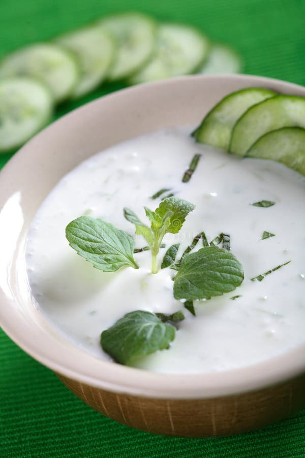 Yogurt soup with cucumber