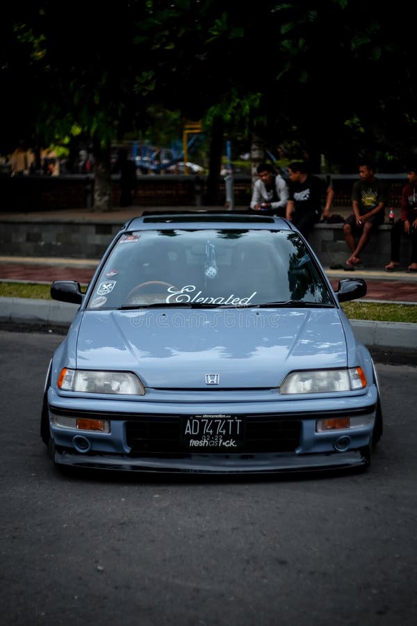 Honda Civic Si EF Hatchback on the Car Modification Show Editorial