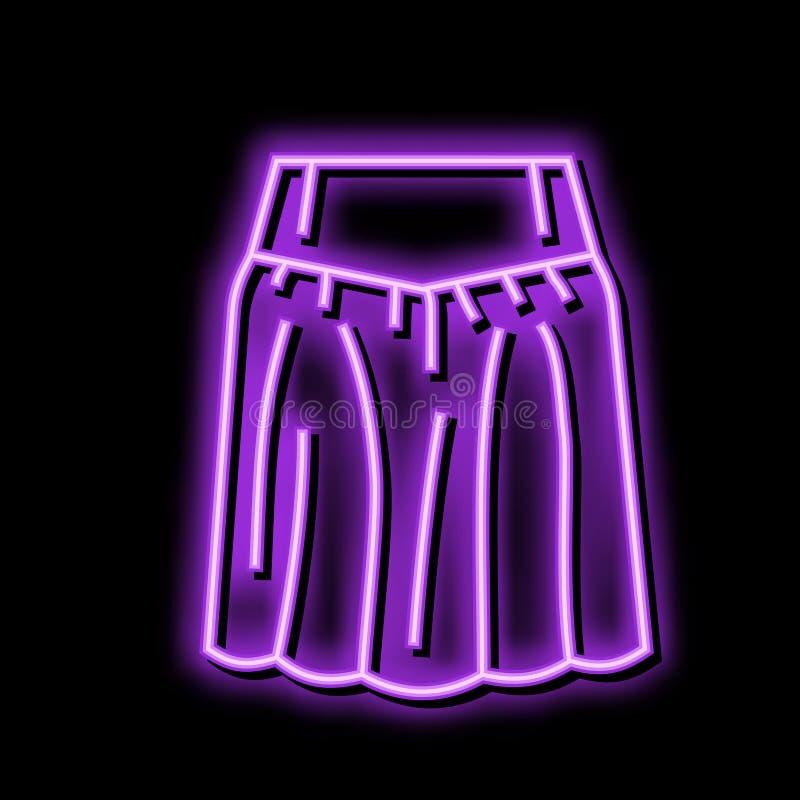 Yoke Skirt Neon Glow Icon Illustration Stock Vector Illustration of