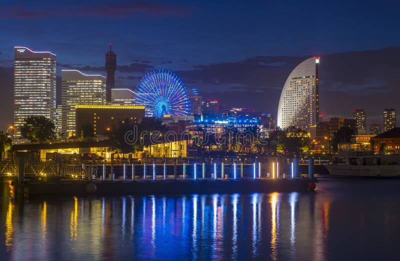 The Yokohama bay in Japan editorial stock photo. Image of pacific