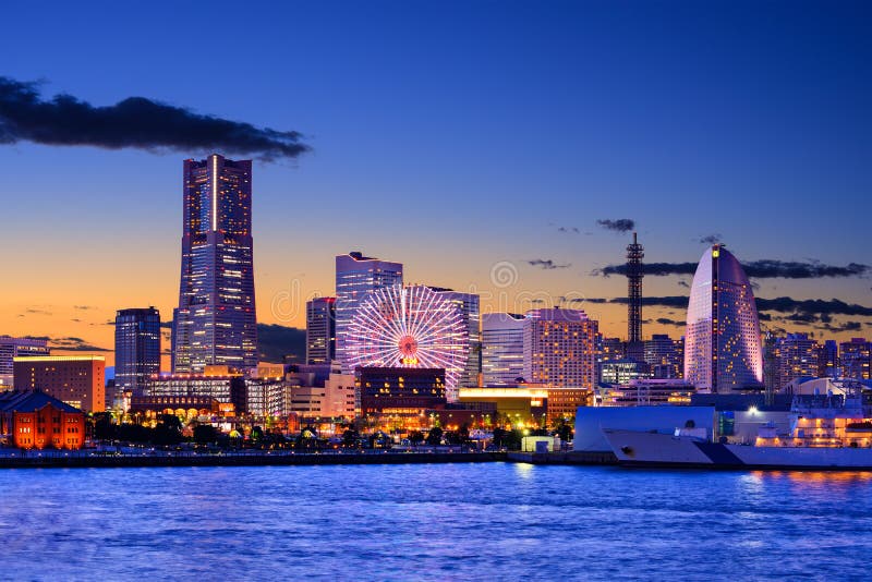 Yokohama, εικονική παράσταση πόλης της Ιαπωνίας στοκ φωτογραφίες