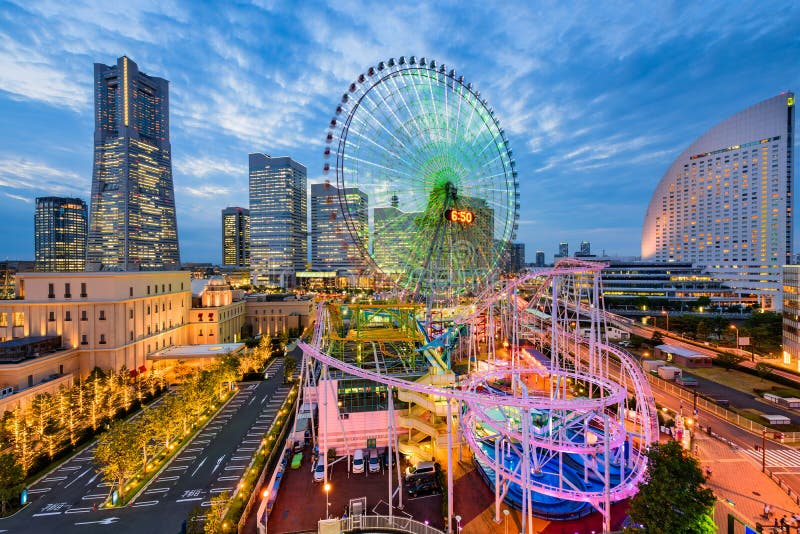 Yokohama, εικονική παράσταση πόλης της Ιαπωνίας στοκ εικόνες