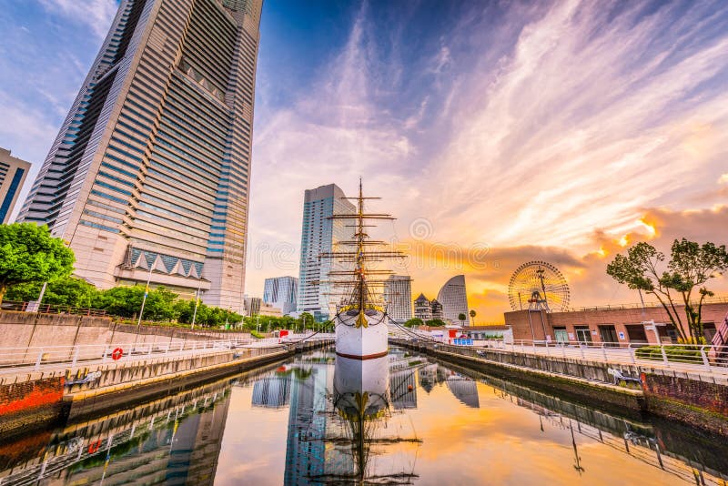 Yokohama, λιμάνι της Ιαπωνίας στοκ φωτογραφίες