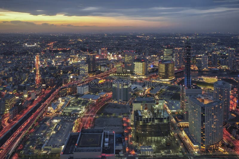 Yokohama, ορίζοντας πόλεων της Ιαπωνίας στοκ εικόνες με δικαίωμα ελεύθερης χρήσης
