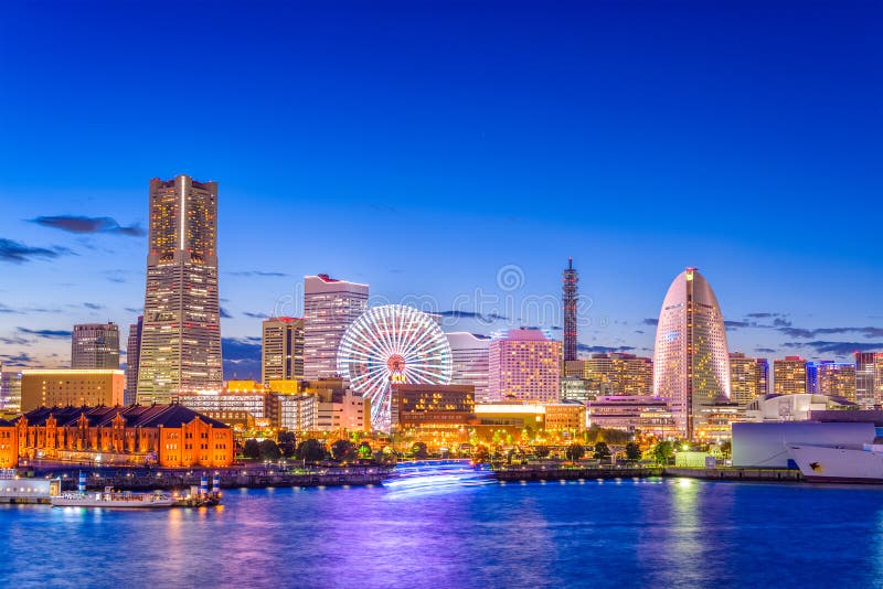 Yokohama, ορίζοντας της Ιαπωνίας στοκ εικόνα με δικαίωμα ελεύθερης χρήσης