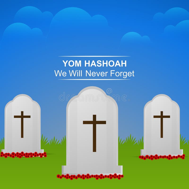 Yom hashoah abstract royalty free illustration