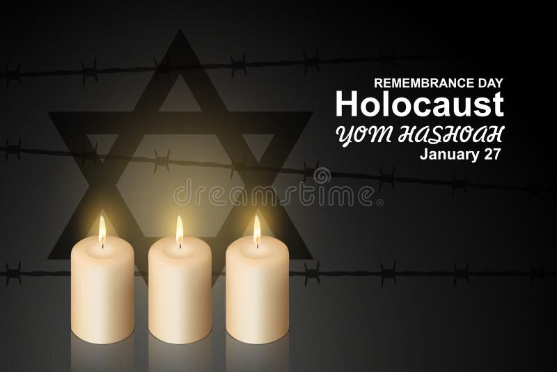 Yom hashoah. ziua comemorării holocaustului royalty free illustration