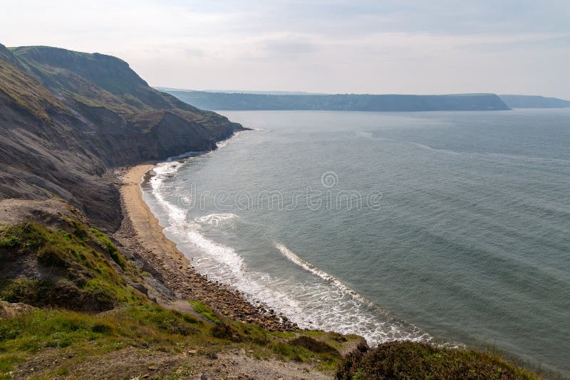 Yorkshire Coast Near Whitby, North Yorkshire, UK Stock Photo - Image of ...