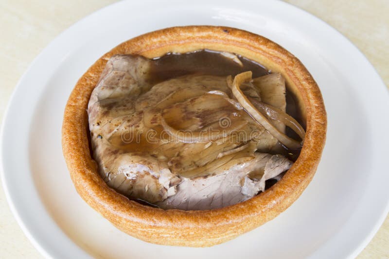 Yorkshire Pudding with Roast Beef Filling Stock Image Image of
