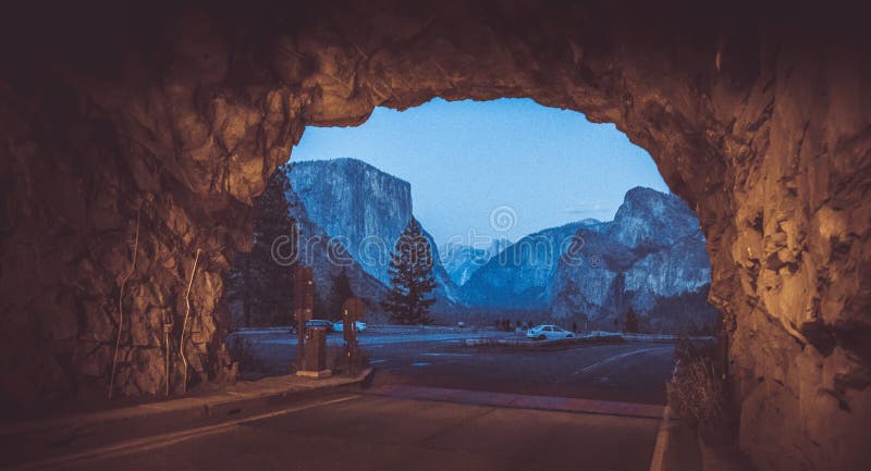 Yosemite National Park in twilight, California, USA