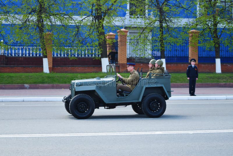 Yoshkar-Ola, Russia - May 9, 2016. Military equipment of the Russian army. Victory parade. stock photography Yoshkar-Ola, Russia - May 9, 2016. Military equipment of the Russian army. Victory parade. stock photography