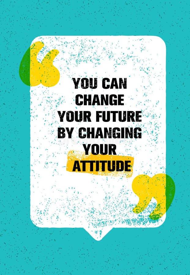 Attitude Quote By Lou Holtz Over Bamboo Background Stock