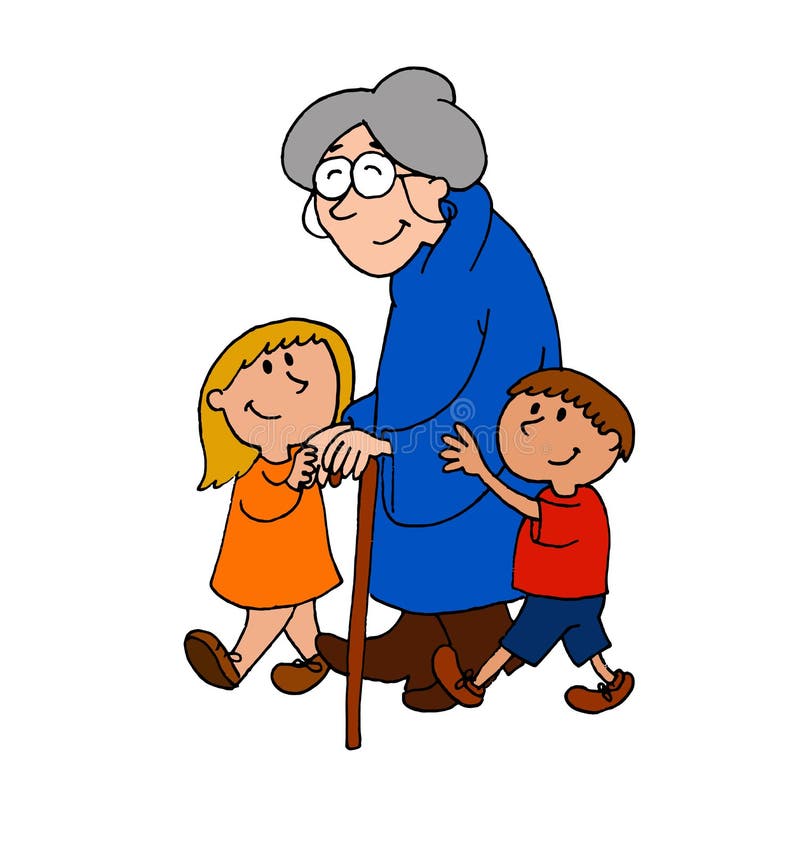 clipart helping elderly people