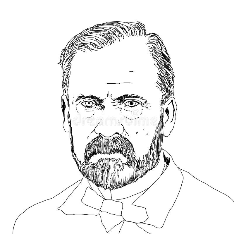 Louis Pasteur Directed Drawing 