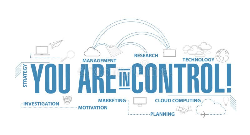You are in control diagram plan concept vector illustration