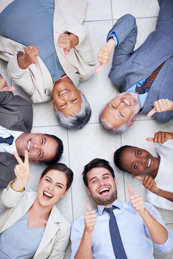 You Could Say Theyre Much Too Happy At Work High Angle Portrait Of A Group Of Diverse