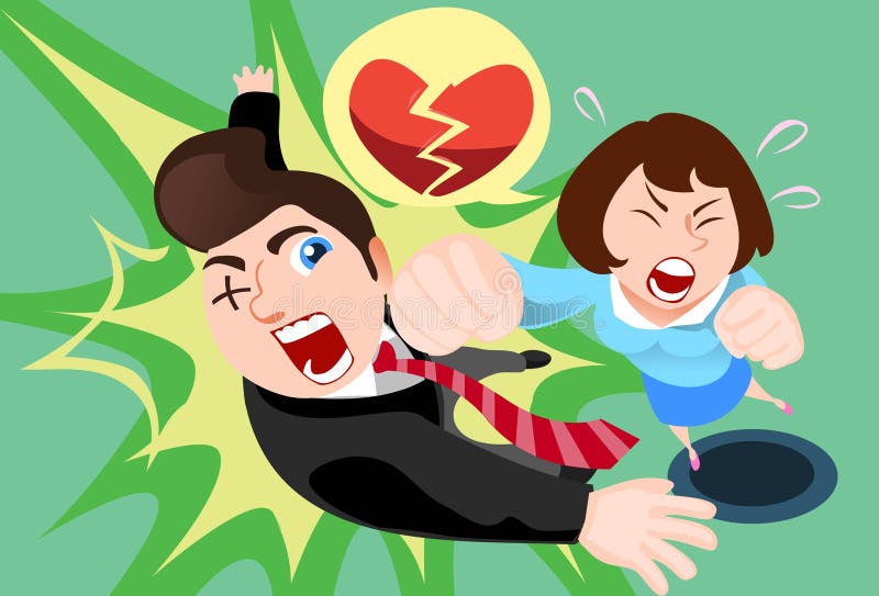 You Deserve the Punch for Breaking My Heart Stock Illustration