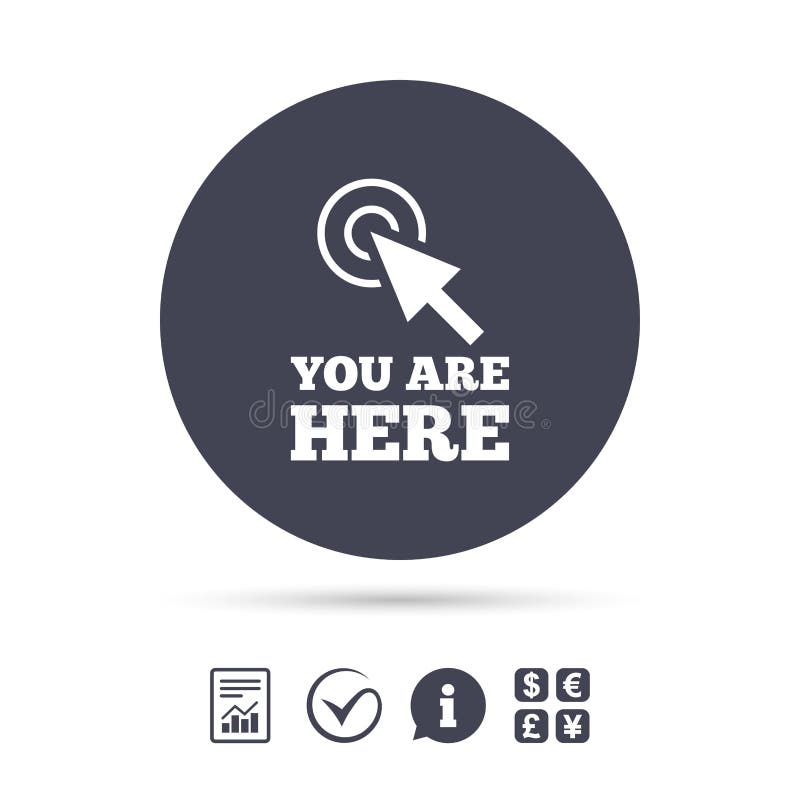 You Here Sign Icon Info Speech Bubble Stock Illustrations 190 You