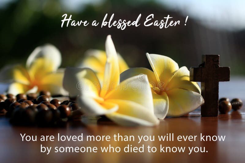 Have a Blessed Holy Week Concept with Rosary & Inspirational Quote …