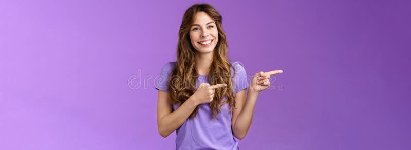 You Need See Yourself Introduce New Product. Enthusiastic Happy Smiling