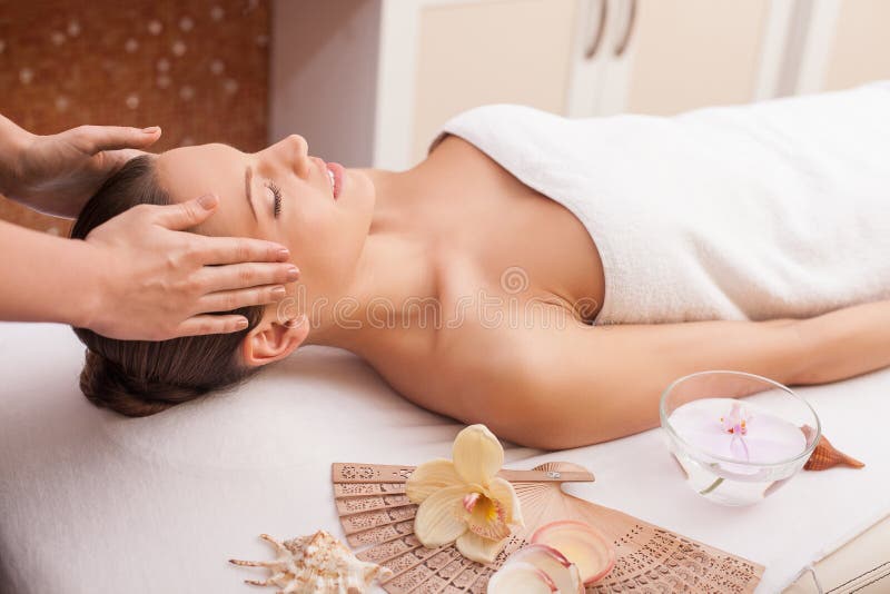 She received a relaxing treatment from professional masseur