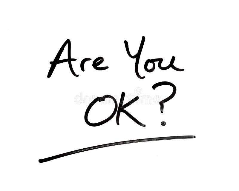 Are You OK stock illustration. Illustration of handwritten - 168764471