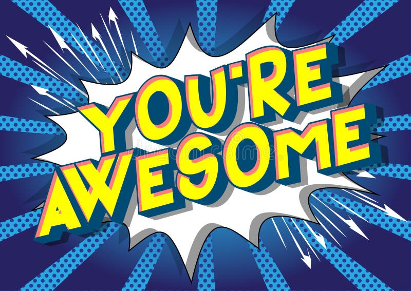the word awesome clipart