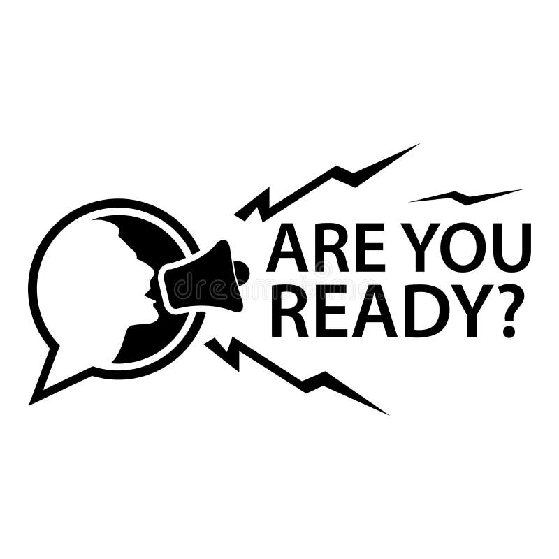 Are you ready vector stock vector. Illustration of announcement 96754532