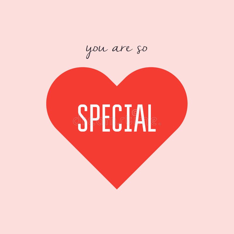 You Are So Special Card Typography Poster With Handwritten Calligraphy