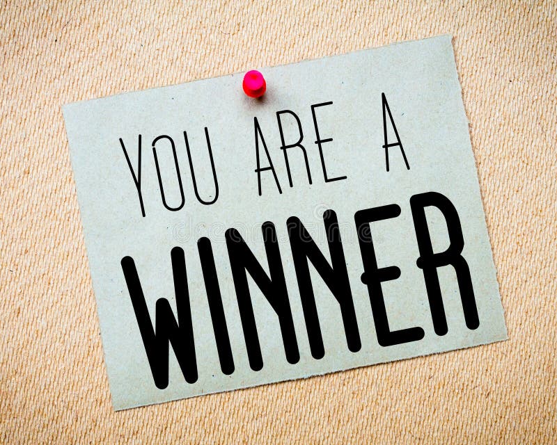 You are a winner Message stock image. Image of space - 51354169