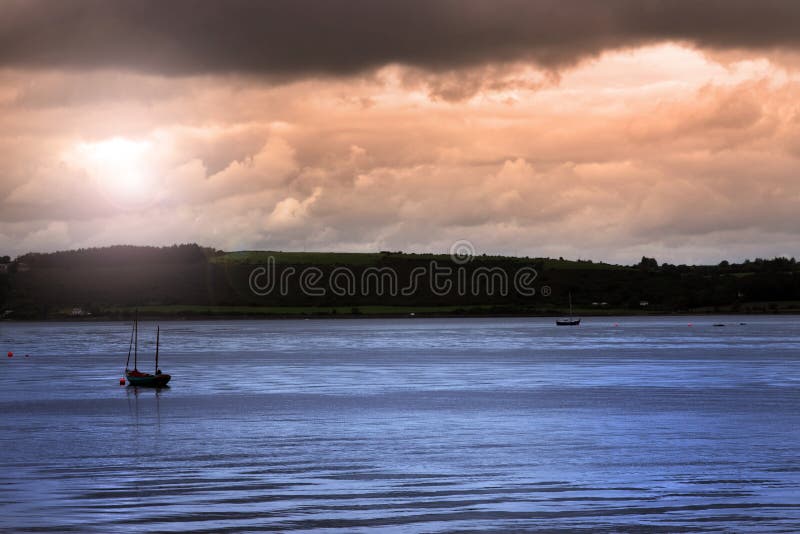 Youghal boats at dusk