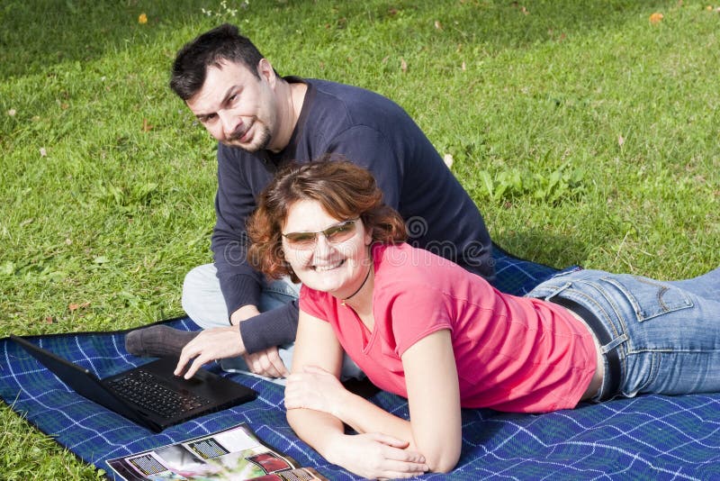 Young Adult Couple in the Park