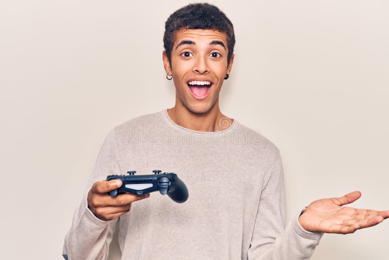 Free Photo  Person playing video games with controller on