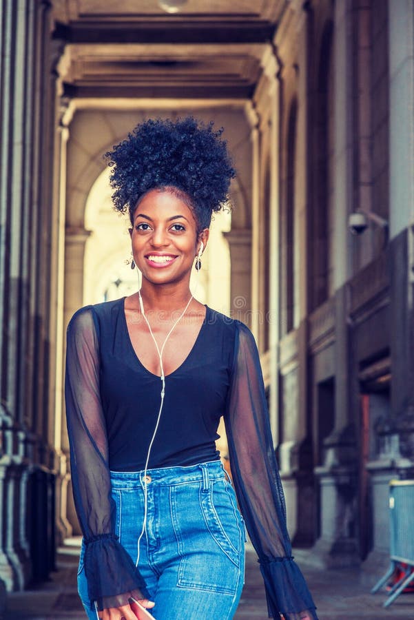 Young African American Woman with Afro Hairstyle Traveling in New York City Stock Image - Image of color, minority: 155463107 Young African American Woman with Afro Hairstyle Traveling in New York City Stock Image - Image of color, minority: 155463107