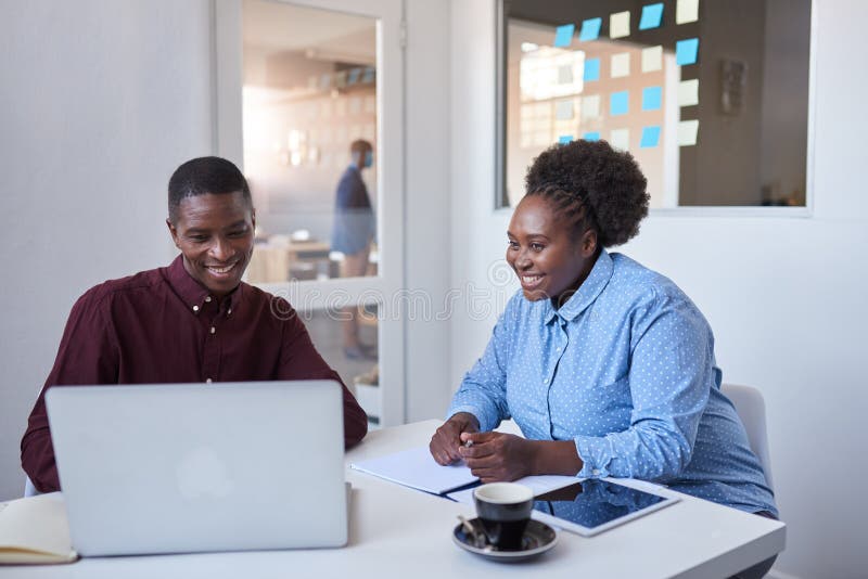 Young African Businesspeople at Work in an Office Stock Image Image of ethnic, people 92655367