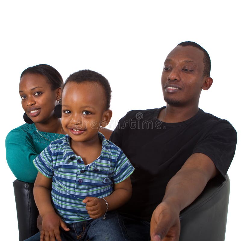 Young afro american family with bubbles