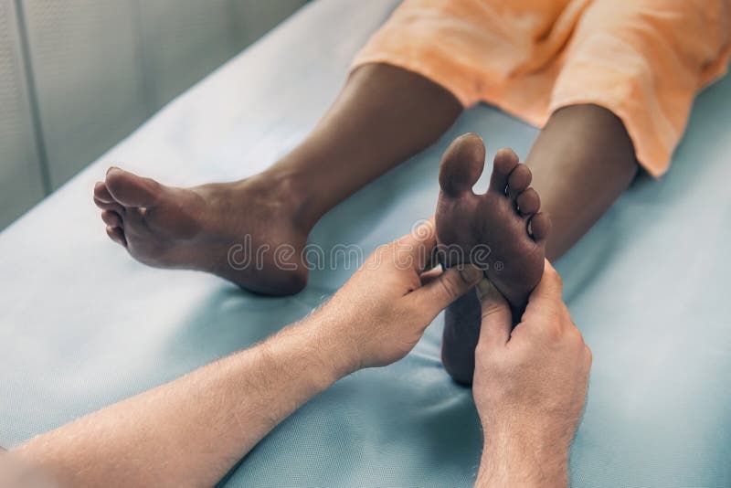 Ebony foot massage