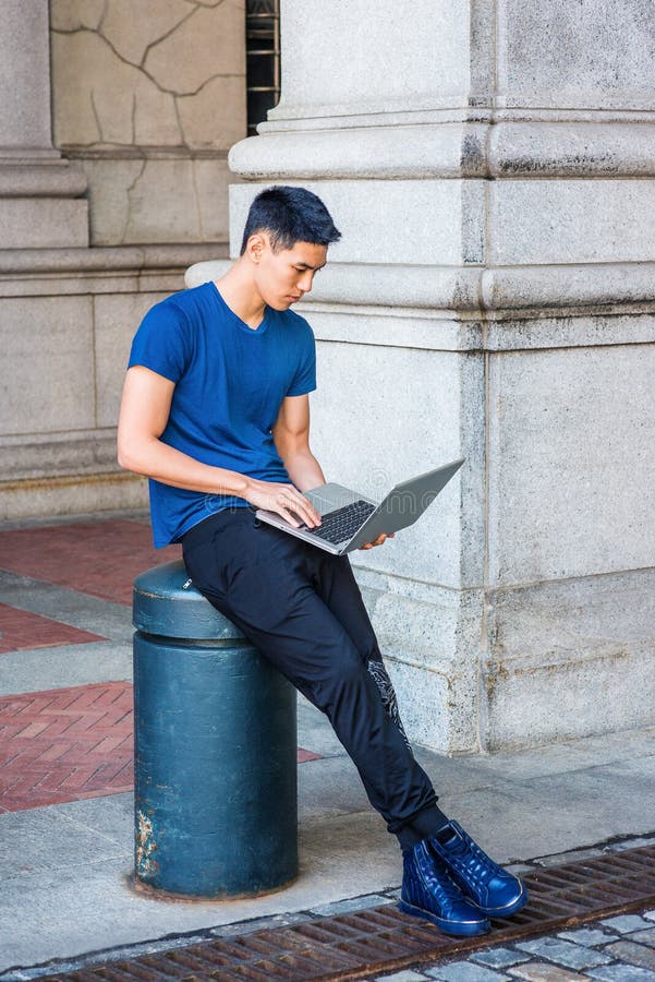 Young Asian American College Student Studying, Working in New York City ...